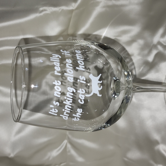 Cat lovers wine glass - Picture 1 of 5